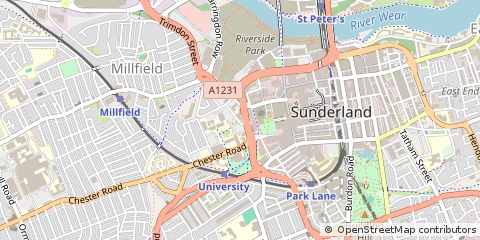 Map of Sunderland