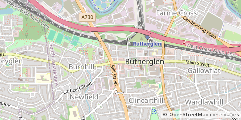 Map of Glasgow, Strathclyde