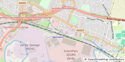 Map of Derby, Derbyshire