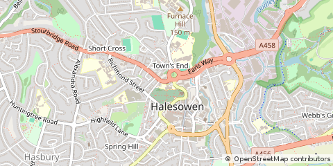 Map of Halesowen, West Midlands