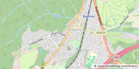 Map of Bagshot, Surrey