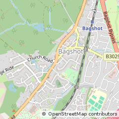 Map of Bagshot, Surrey