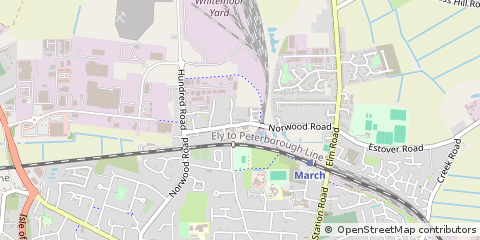 Map of March, Cambridgeshire