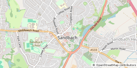 Map of Sandbach
