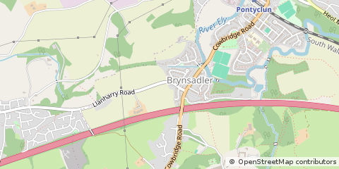 Map of Pontyclun, MID Glamorgan