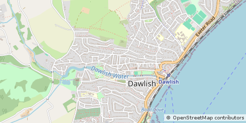 Map of Dawlish, Devon