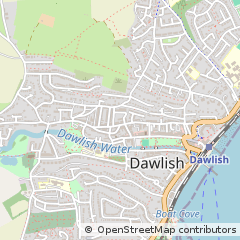 Map of Dawlish, Devon