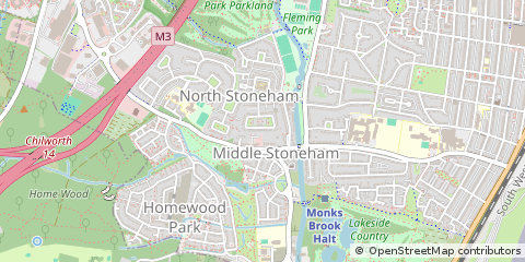Map of Eastleigh, Hamsphire