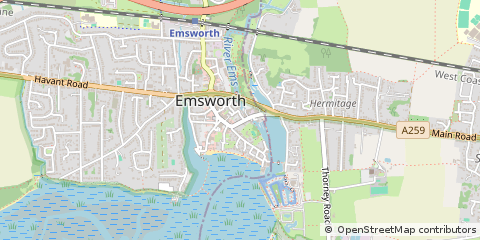 Map of Emsworth, Hampshire
