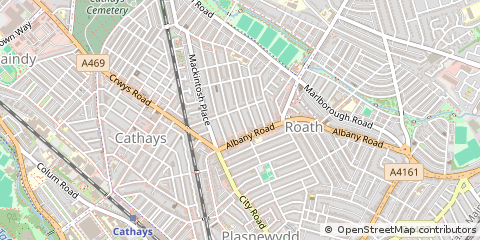 Map of Cardiff