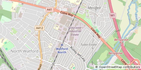 Map of Watford, Hertfordshire