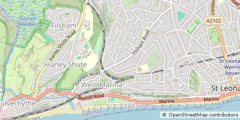 Map of ST. Leonards-on-SEA, East Sussex