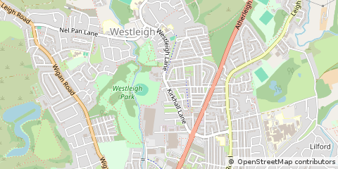 Map of Leigh, Lancashire