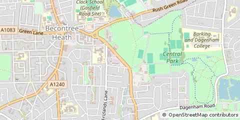 Map of Dagenham, Essex