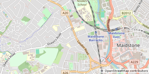 Map of Maidstone, Kent