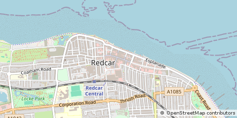 Map of Redcar, North Yorkshire