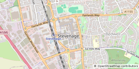 Map of Stevenage, Hertfordshire