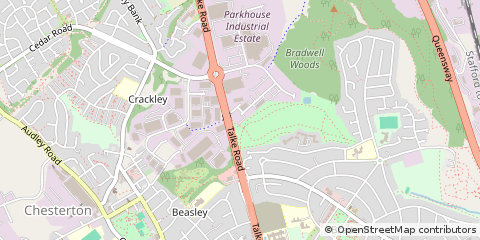 Map of Newcastle Under Lyme, Staffordshire