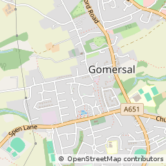 Map of Gomersal, West Yorkshire