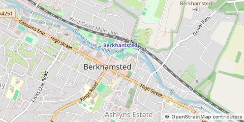 Map of Berkhamsted, Hertfordshire