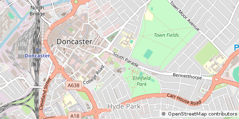 Map of Doncaster, South Yorkshire