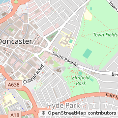 Map of Doncaster, South Yorkshire