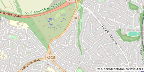 Map of Hove, East Sussex