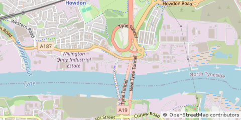 Map of Wallsend, Tyne and Wear