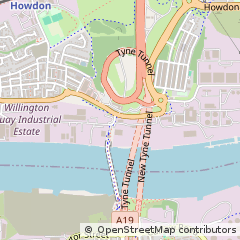 Map of Wallsend, Tyne and Wear
