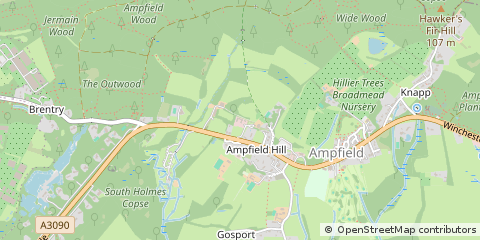 Map of Romsey, Hampshire
