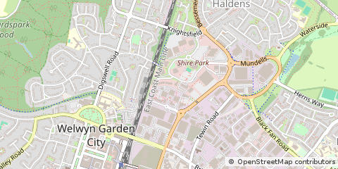 Map of Welwyn Garden City