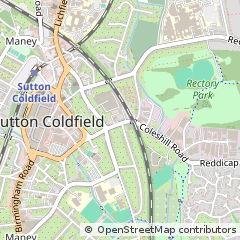 Map of Sutton Coldfield