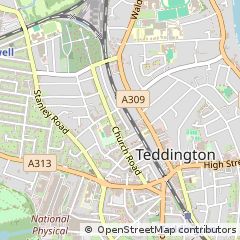 Map of Teddington, Middlesex