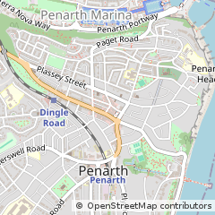 Map of Penarth, South Glamorgan