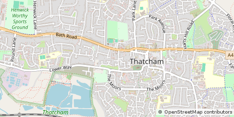 Map of Thatcham, Berkshire