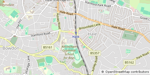 Map of Altrincham, Cheshire