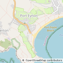 Map of Swansea, West Glamorgan