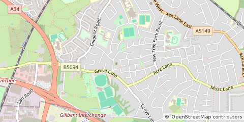Map of Cheadle, Cheshire