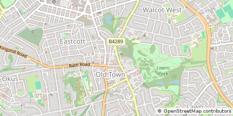 Map of Swindon, Wiltshire