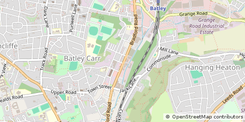 Map of Batley, West Yorkshire