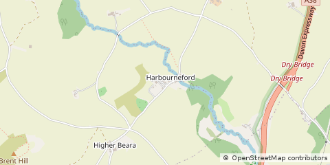 Map of South Brent, Devon