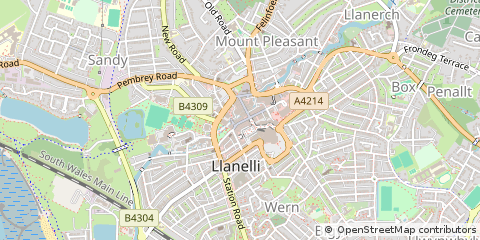 Map of Llanelli