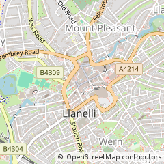 Map of Llanelli
