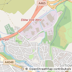 Map of Tredegar