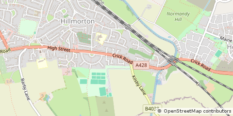 Map of Rugby, Warwickshire