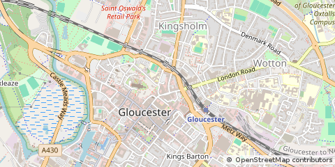 Map of Gloucester, Gloucestershire