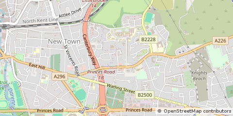 Map of Dartford, Kent