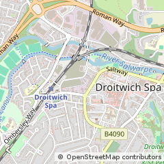 Map of Droitwich, Worcestershire