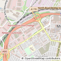 Map of Middlesbrough, Cleveland