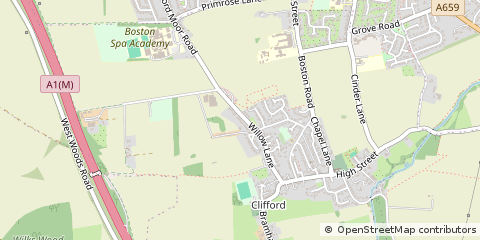 Map of Clifford, Yorkshire